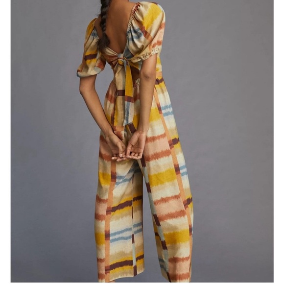 NWT Anthropologie Ranna Gill Tie Back Jumpsuit Size Large - Picture 7 of 16